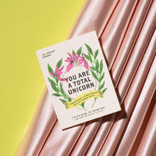 Load image into Gallery viewer, Total Unicorn friendship greeting card: Singles