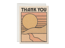 Load image into Gallery viewer, Thank You Sun thank you greeting card: Singles