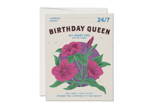 Load image into Gallery viewer, Birthday Queen birthday greeting card
