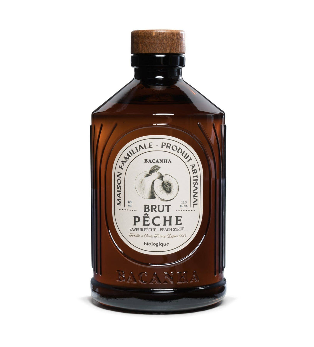 Raw Peach Syrup - Organic - 400ml - 13,5 fl. oz.