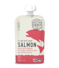 Load image into Gallery viewer, Wild Caught Salmon Baby Food Pouch with Organic Butternut Squash and Beet

