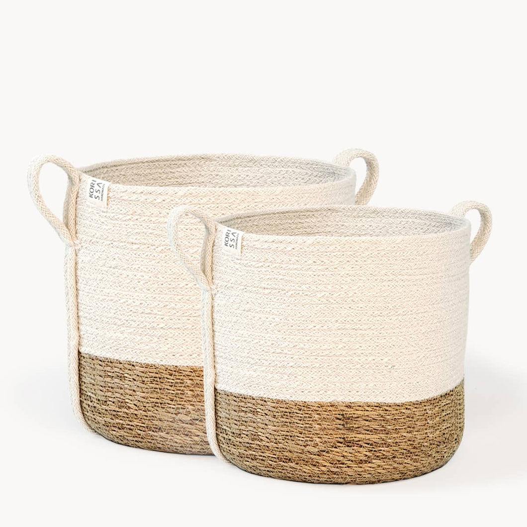 Savar Basket with Side handle (Individual or set of 2)