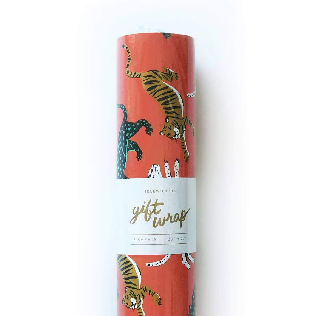Big Cats Gift Wrap - Roll of 3