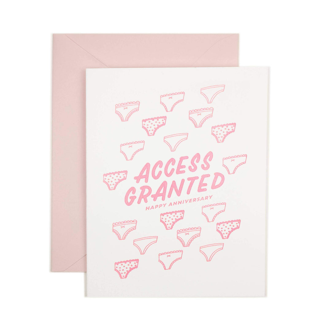 Access Granted - Letterpress Card
