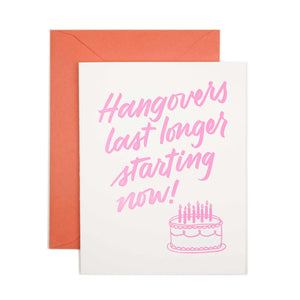 Hangovers - Letterpress Card