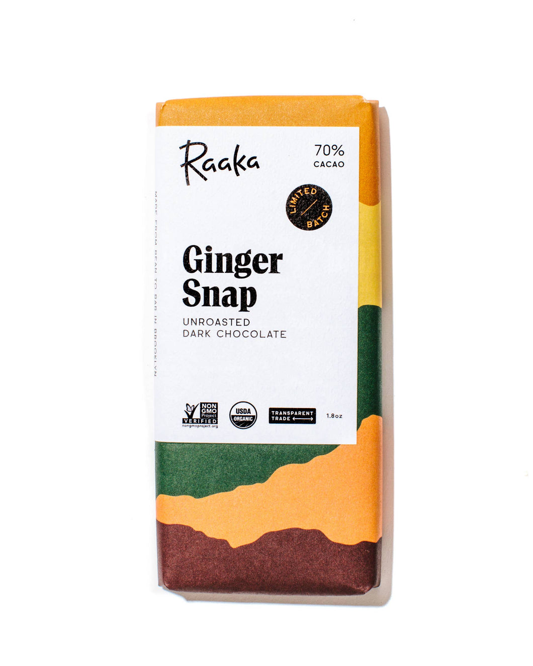Raaka Holiday Ginger Snap (70% Cacao)